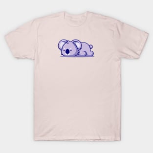 Cute Koala Sleeping Cartoon T-Shirt